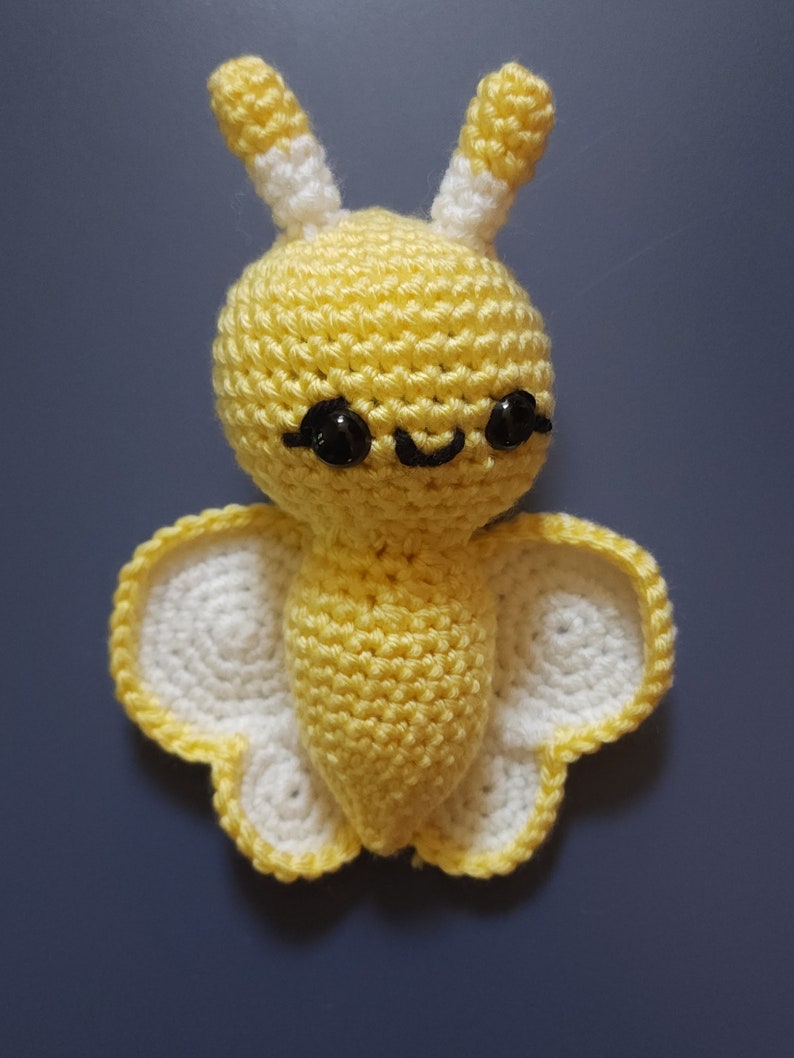Handmade Customizable Crochet Butterfly Amigurumi Yellow