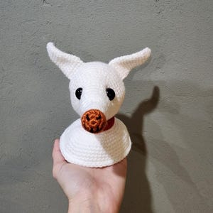 Handmade Crochet Zero - Ghost Dog Amigurumi