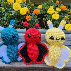 Handmade Customizable Crochet Butterfly Amigurumi image 2