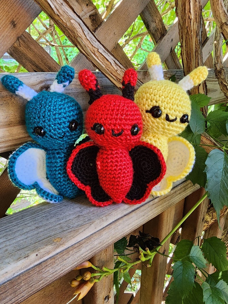 Handmade Customizable Crochet Butterfly Amigurumi image 1