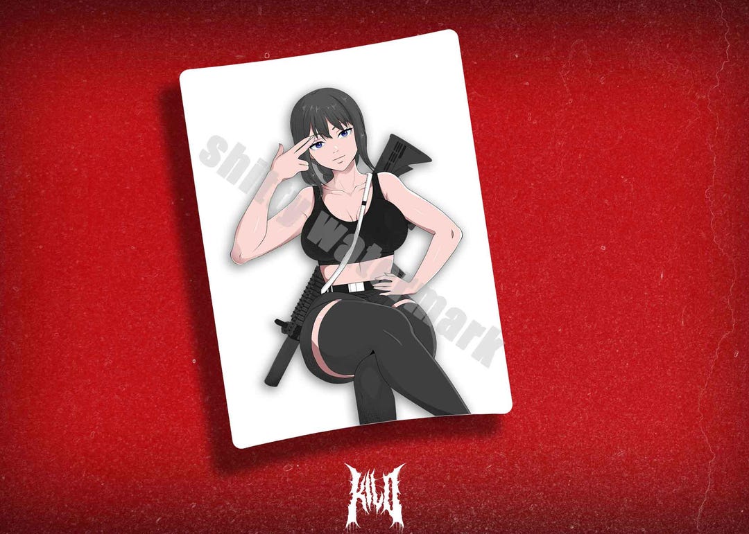 Val Name Sticker Val. Anime Girl Sticker Kisscut - Etsy