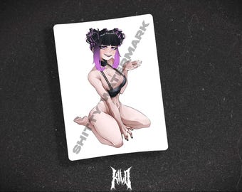 Murasaki |"Glory Hole Escapades"- Thicc Anime Girl Sticker (Glossy Vinyl sticker)