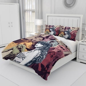 Taylor Swift, personalisierte Bettwäsche dreiteiliges Set, kundenspezifischer Bettbezug und Kissenbezug, Schlafzimmerdekoration, kreative Geschenke Bild 1