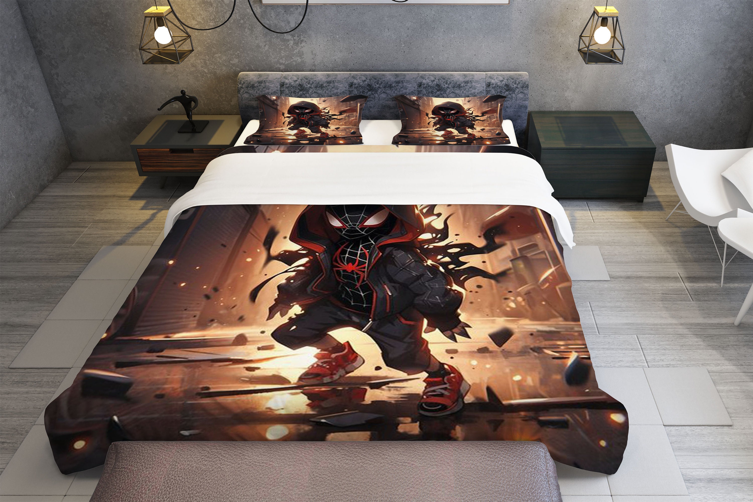 Spider-Man Bedding Set, Super Hero Bedroom Decoration