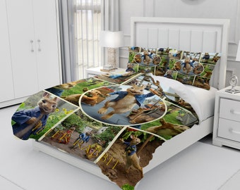 Peter Rabbit, Personalized Bedding Three Piece Set, Custom Duvet Cover And Pillowcase, Bedroom Decoration, Creative Gifts