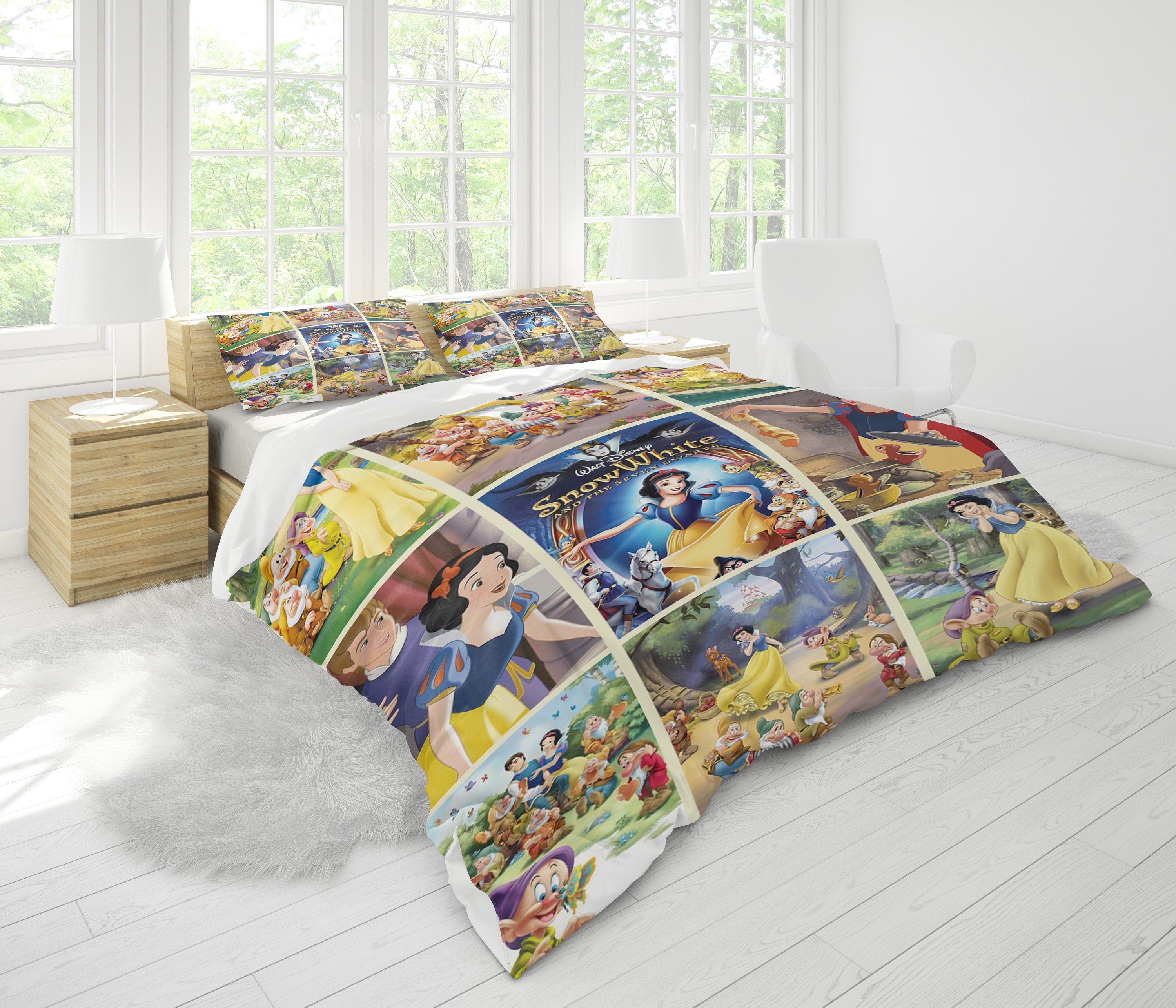Snow White, Personalized Bedding Three Piece Set
