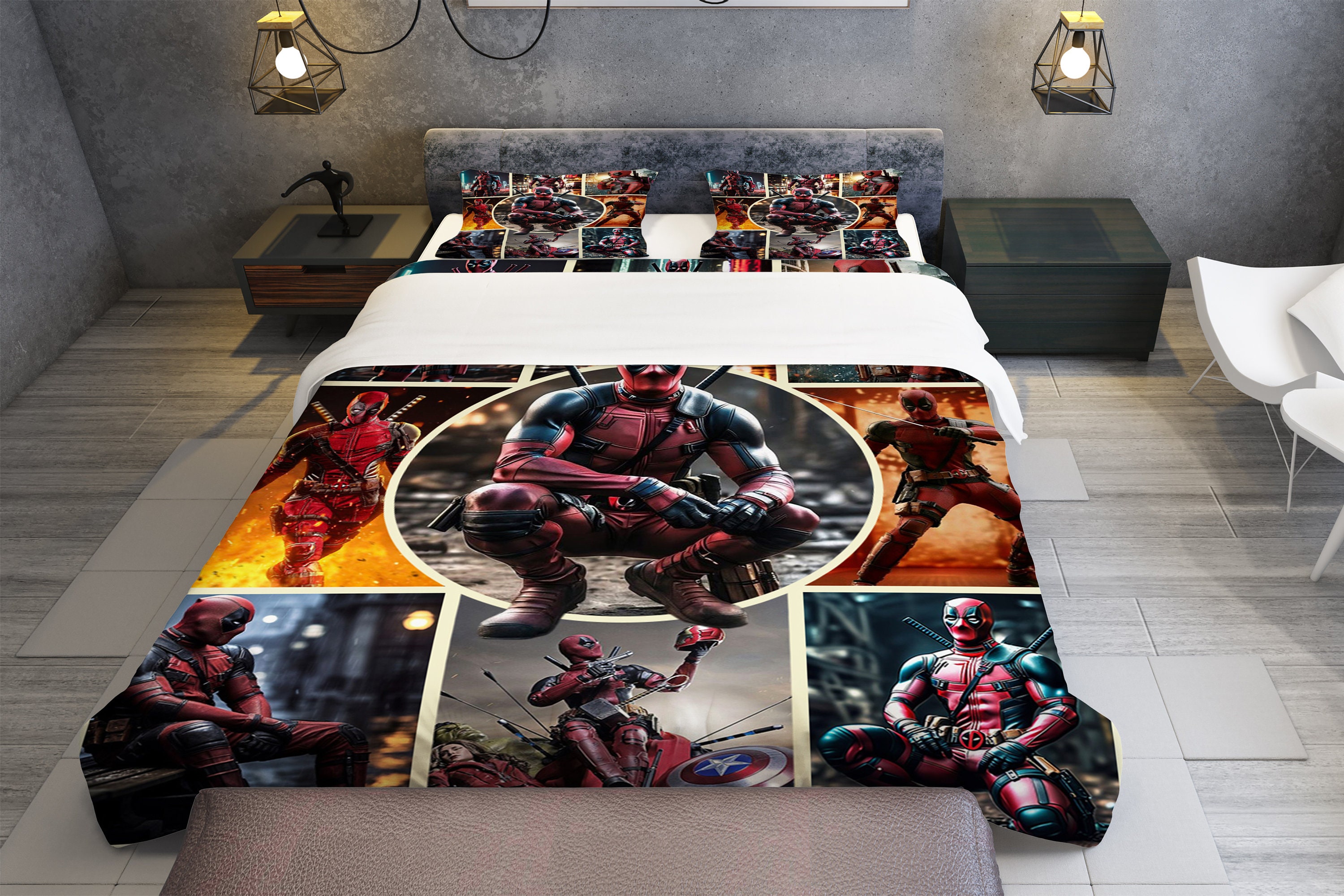 Deadpool Bedding Set, Bedroom Decoration