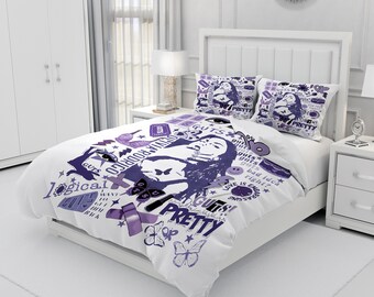 Olivia Rodrigo, Personalized Bedding Three Piece Set, Custom Duvet Cover And Pillowcase, Bedroom Decoration, Creative Gifts