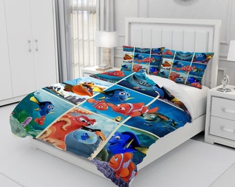 Finding Nemo, Personalized Bedding Three Piece Set, Custom Duvet Cover And Pillowcase, Bedroom Decoration, Creative Gifts