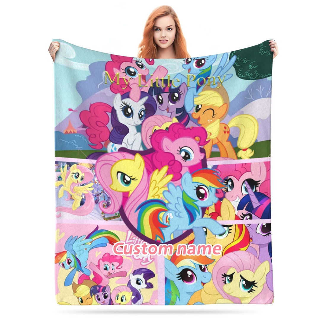 Personalized My Little Pony Blanket Custom Photo Sofa Blanket Christmas