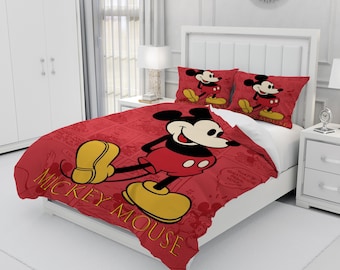 Disney, Personalized Bedding Three Piece Set, Custom Duvet Cover And Pillowcase, Bedroom Decoration, Creative Gifts