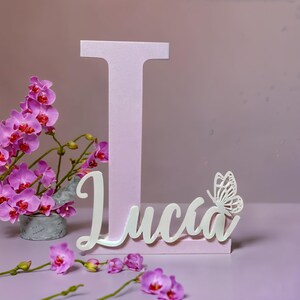 Letra Inicial Personalizada con Nombre | Decoración Habitación Infantil y Mesas Dulces | Regalo Artesanal | Varios Colores y Tamaños