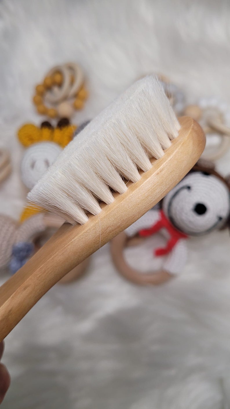 Newborn Gift Set Crochet Cotton Cute Animal Wooden Rattle Tassel Braid Baby Pacifier Clip Baby