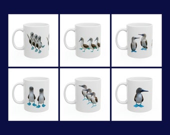 Tazas de Piquero Patas Azules - Juego de 6 - Fabricadas en EE. UU.