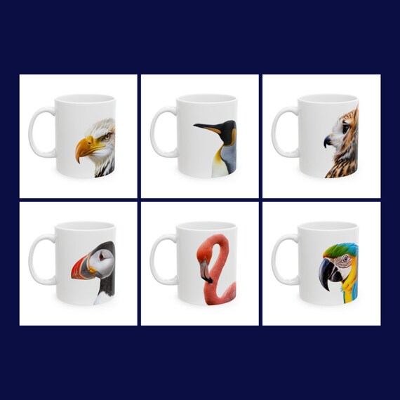 Bird Mugs Set of 6: USA Designed Ceramic Coffee Mugs - Etsy