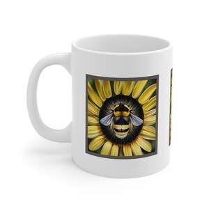 Bee & Sunflower Keramiktasse: Architekt entworfen, USA