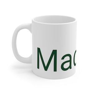 PERSONALIZED MUG - Green - Custom Name | Personalized Gift | Custom Gift | Team Gift | Teacher Gift | Bridal Party Gift | Graduation Gift