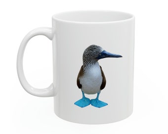 Piquero Patas Azules 6: Taza de Café con Aves de las Islas Galápagos
