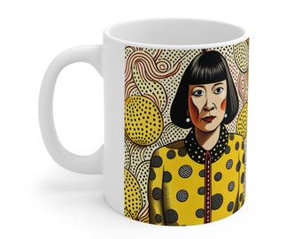 Yayoi Kusama Inspired Tea Mug 3 : Pop Art Coffee Cup