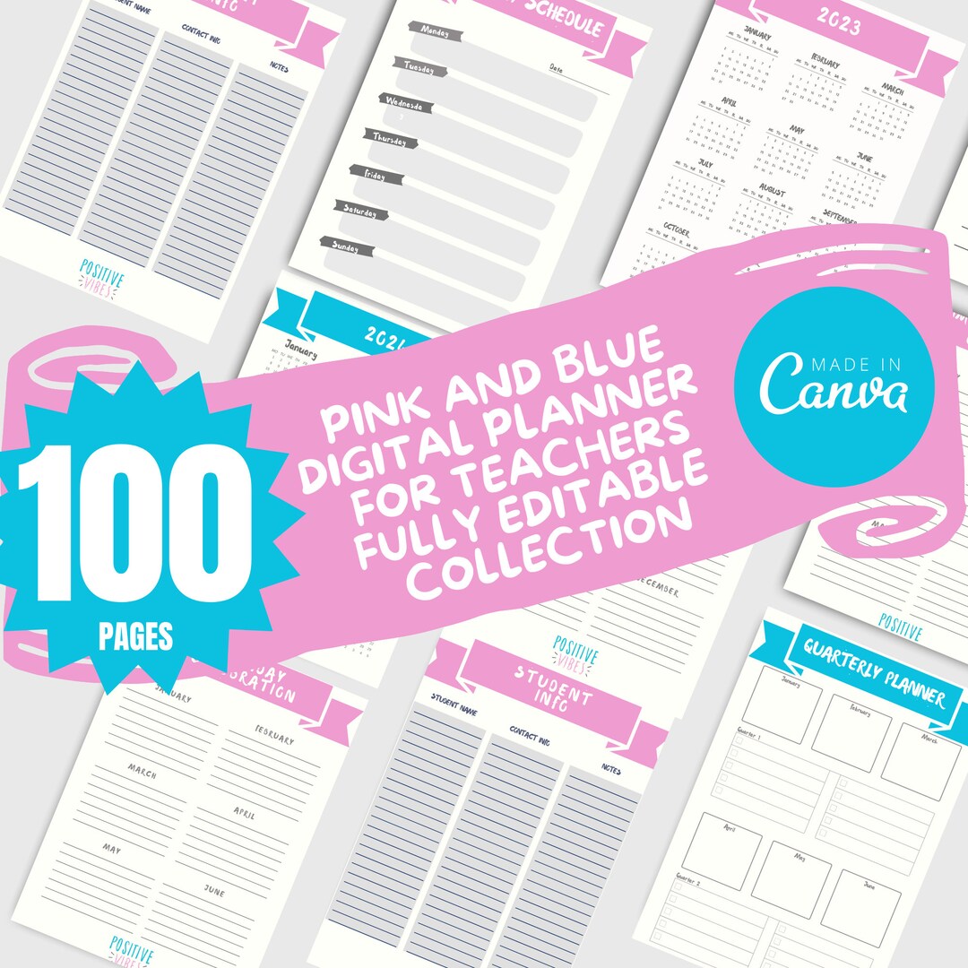 Digital Teacher Planner 20232024, Academic Planner for Teachers