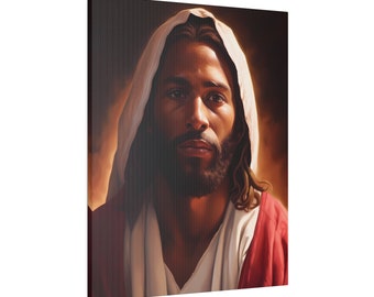 Black Jesus Canvas Art: Afrocentric Christian Home Decor