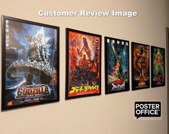 Set of 5 Godzilla (gojira, Kaiju) Movie Posters by Noriyoshi Ohrai