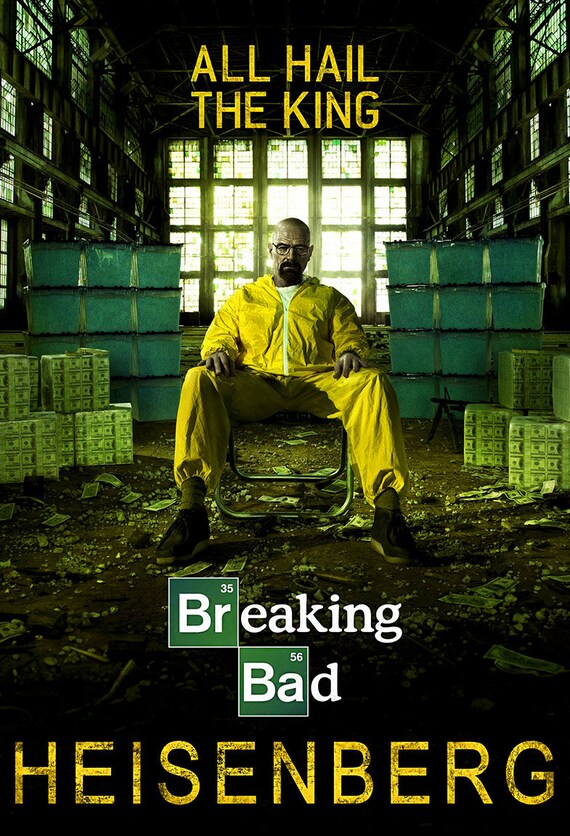 ALL HAIL THE KING ポスター　ブレイキングバット　ハイゼンベルク Breaking Bad (all Hail the King - Heisenberg) Movie Poster, High