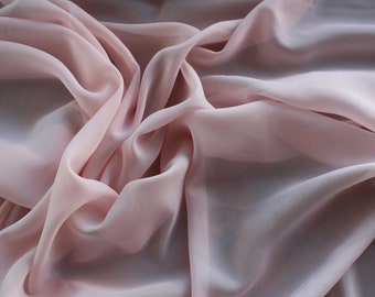 Powder Pink Chiffon See Through Fabric,Dusty Pink Sheer Fabric Lightweight,Chiffon Pink Material for Apparel,Scarf,Baby Shower Decor Fabric