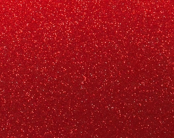 Red Metallic Lurex Glitter Fabric, Knit Shimmer Fabric for Gown, Scarlet Red Stretch Glitter Fabric for Backdrop, Party Wear, Decor