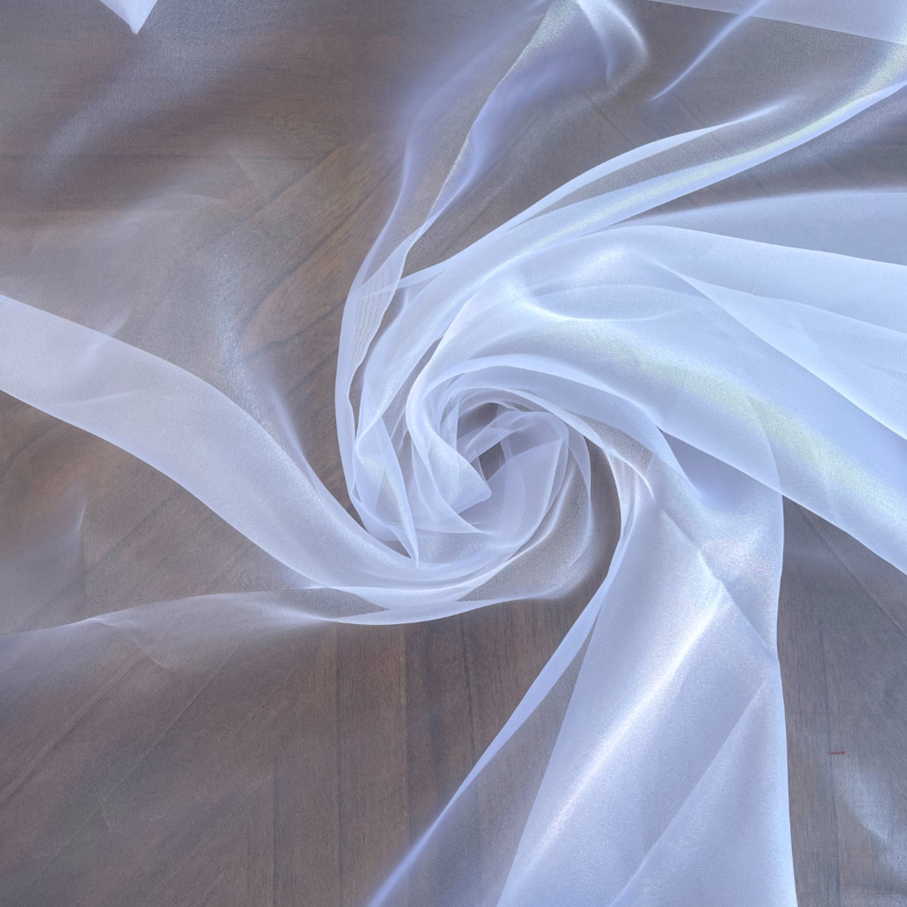 White Crystal Organza Fabric by the Yard, White Sheer Organza Fabric ...