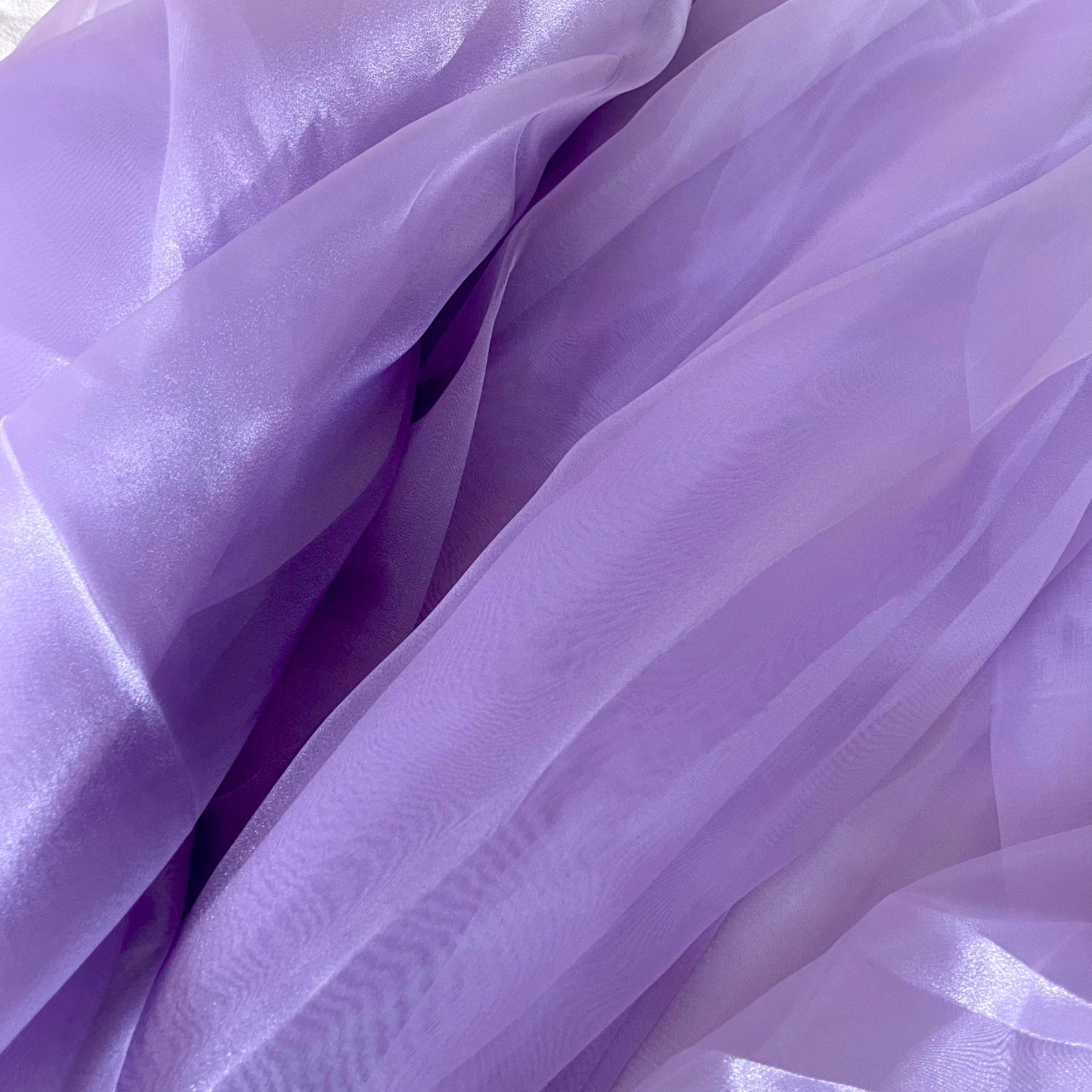 Lavender Purple Silk Organza Fabric