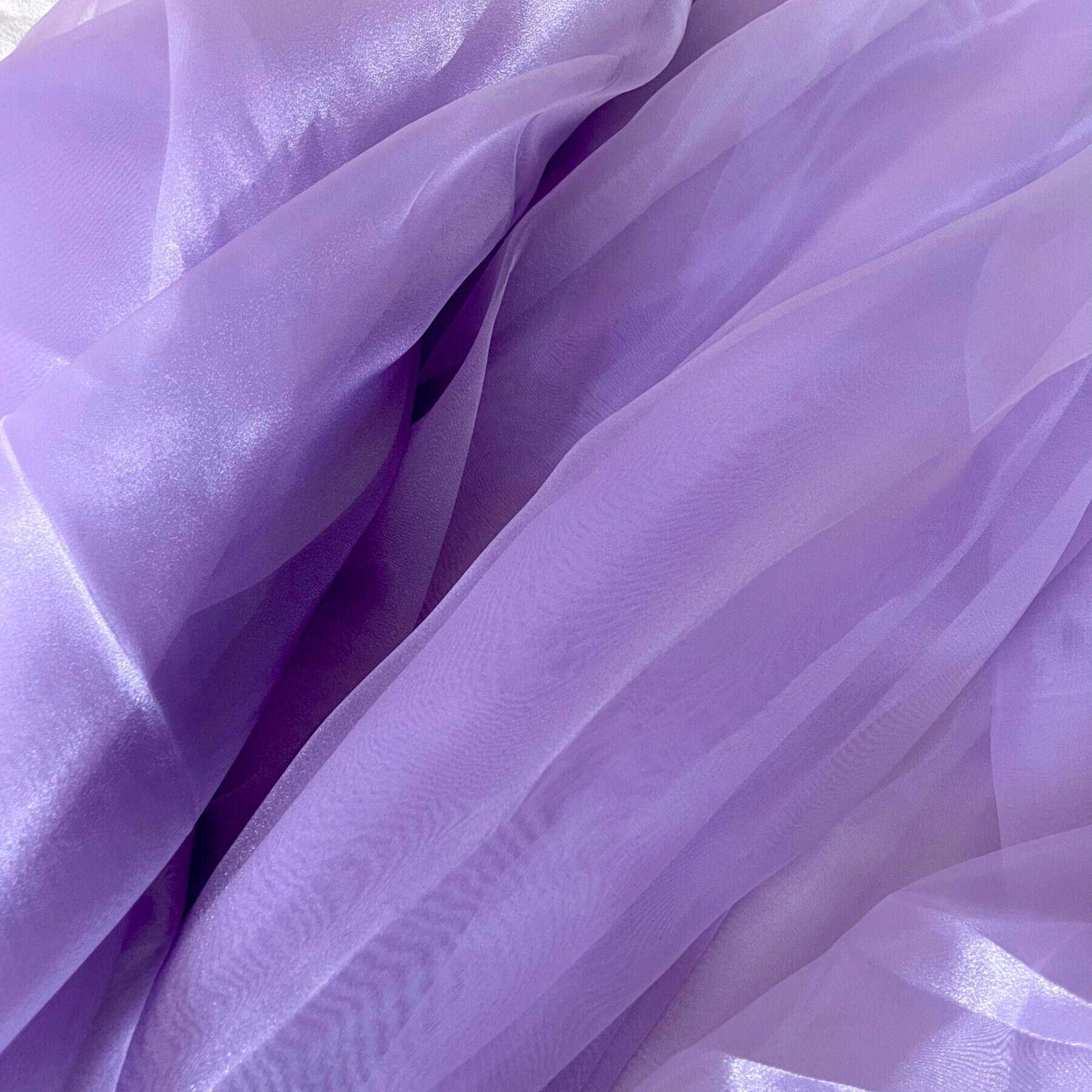 Lavender Crystal Organza Fabric by the Yard Lilac Sheer Organza Fabric ...