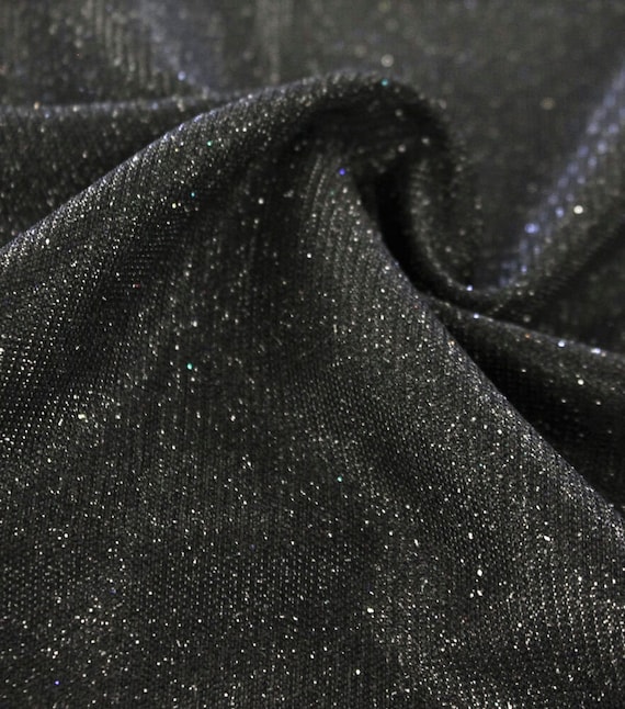 Black Metallic Stretch Lurex Glitter Fabric, Shimmer Fabric for Apparel, Black  Glitter Lurex Fabric, Stretch Glitter Fabric for Backdrop - Etsy