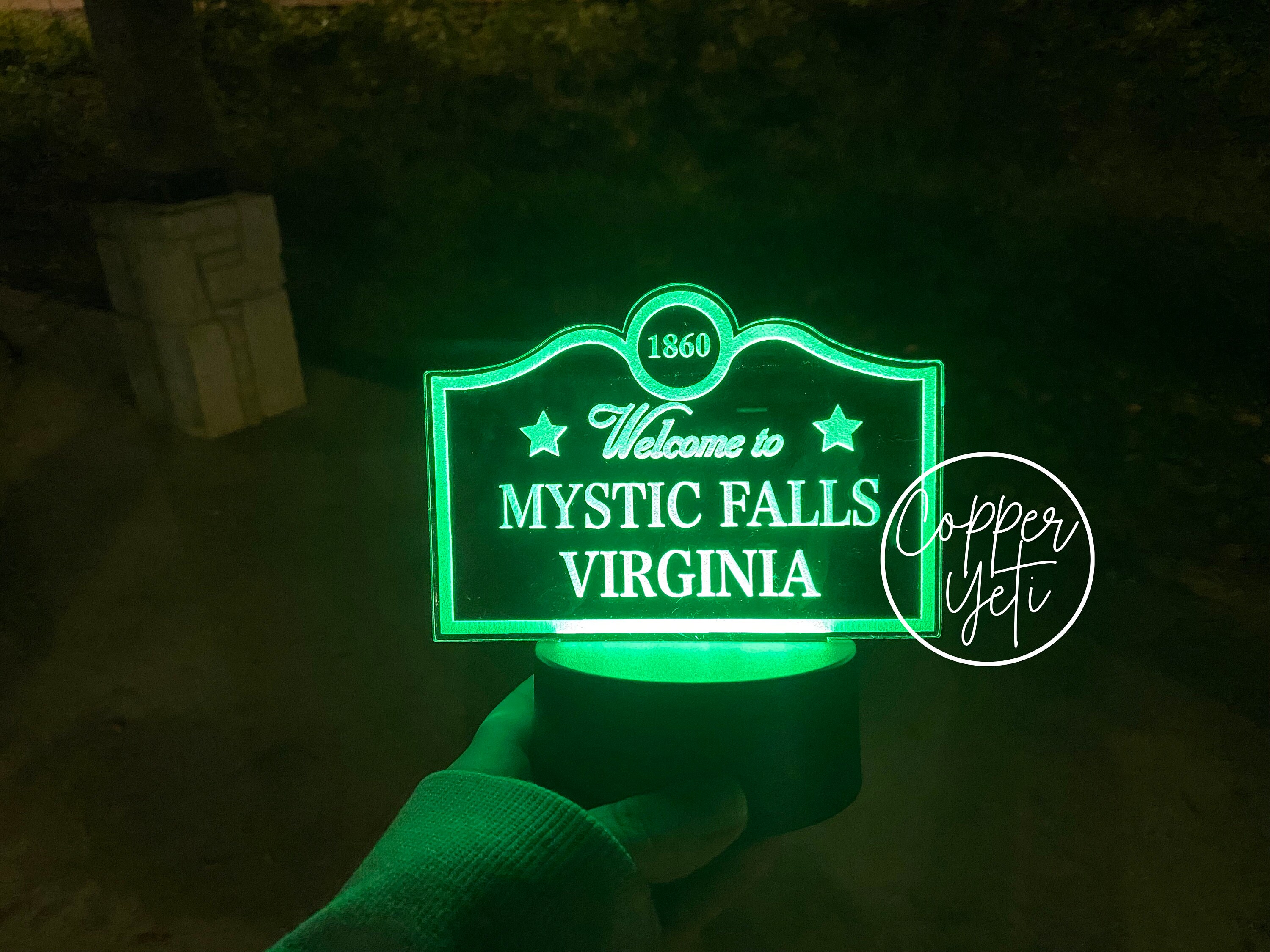 Mystic Falls Sign LED Light - Mystic Falls Light - Vampire Diaries ...