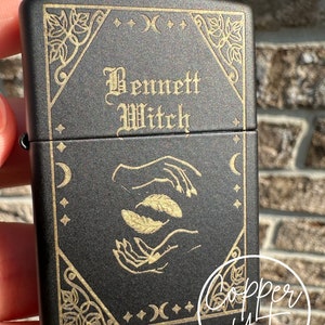 Bennett Witch Engraved Lighter