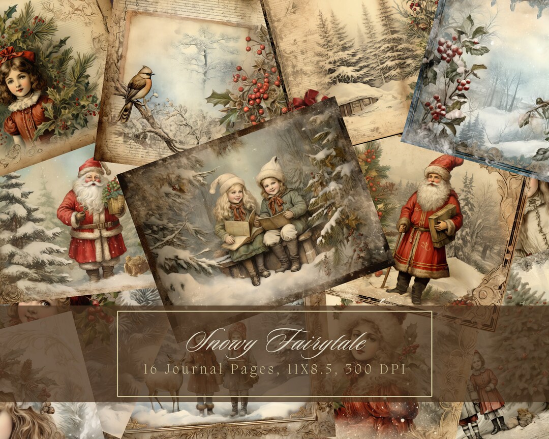 Christmas Forest Junk Journal Kit Winter Vintage Ephemera Journal ...