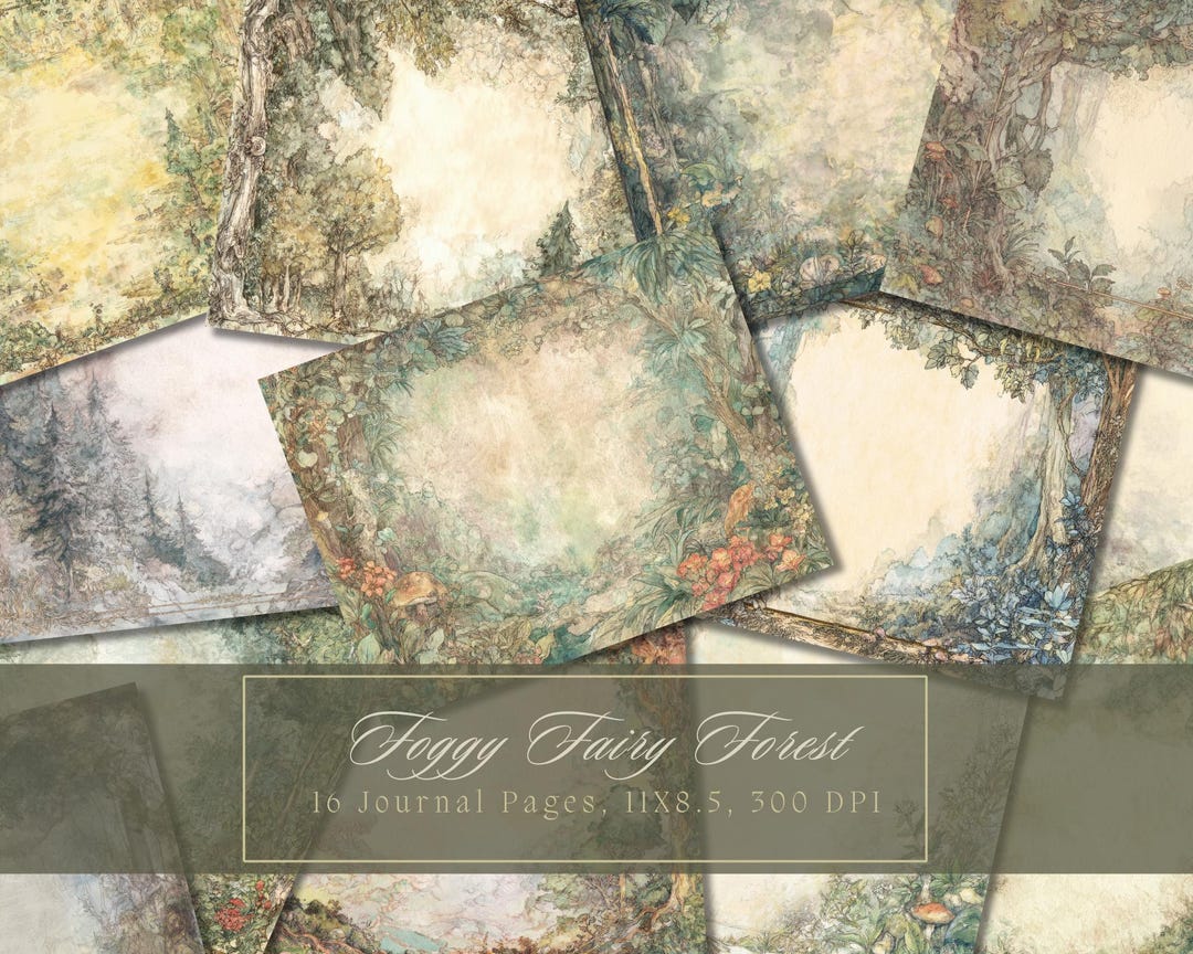Fairy Forest Junk Journal Kit Magic Woodland Journal Pages Fantasy ...