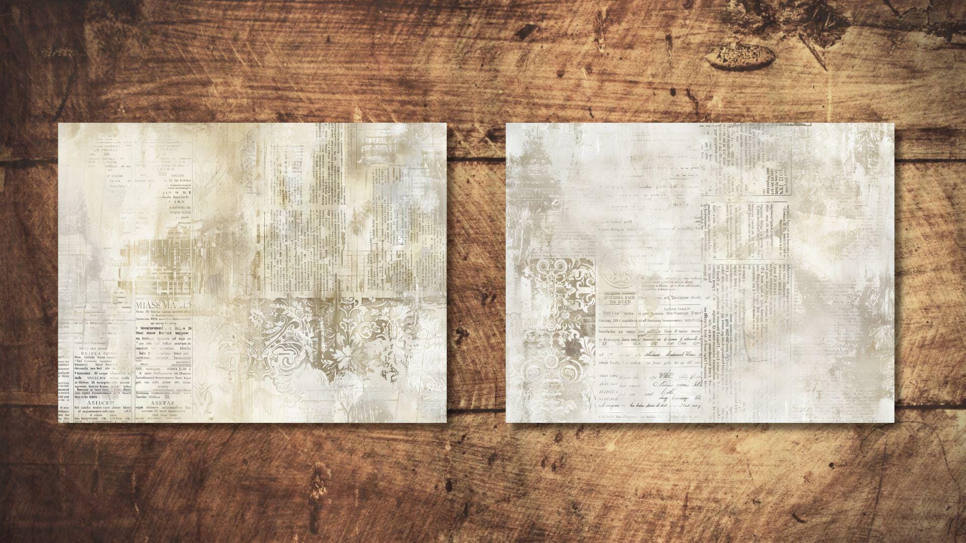 Beige Vintage Junk Journal Kit Digital Paper Texture Grunge ...