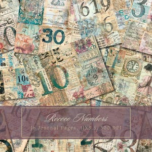 Boho Collage Junk Journal Kit Shabby Chic Vellen Afdrukbare Pastelnummers Boho Digitale Papier Scrapbooking Achtergronden Vintage Efemere