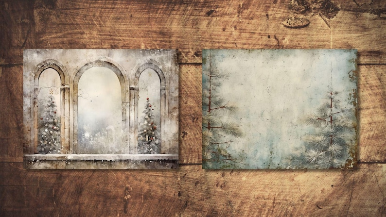 Christmas Junk Journal Kit Winter Village Vintage Ephemera Journal ...