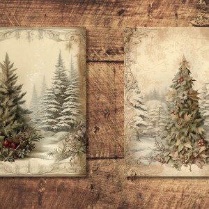 Christmas Forest Junk Journal Kit Winter Vintage Ephemera Journal ...