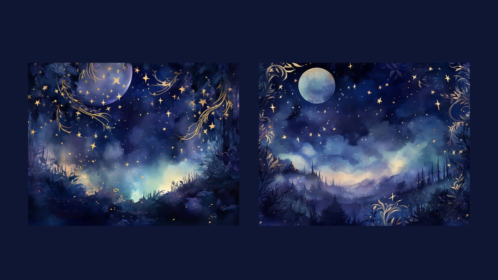 Watercolor Moon Junk Journal Kit Celestial Journal Pages Starry Sky ...