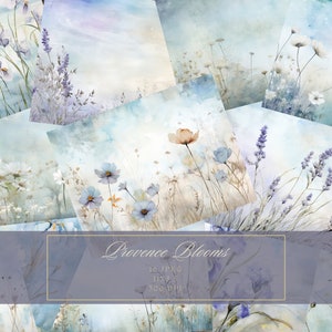 Blue Botanical Junk Journal Kit Beautiful Garden Carta digitale Scrapbooking Carta stampabile Ephemera Journal Pagine Uso commerciale
