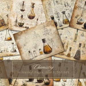 Alquimia lixo diário kit garrafas de boticário páginas poções aquarela papel digital para scrapbooking fundos de bruxaria folhas de colagem