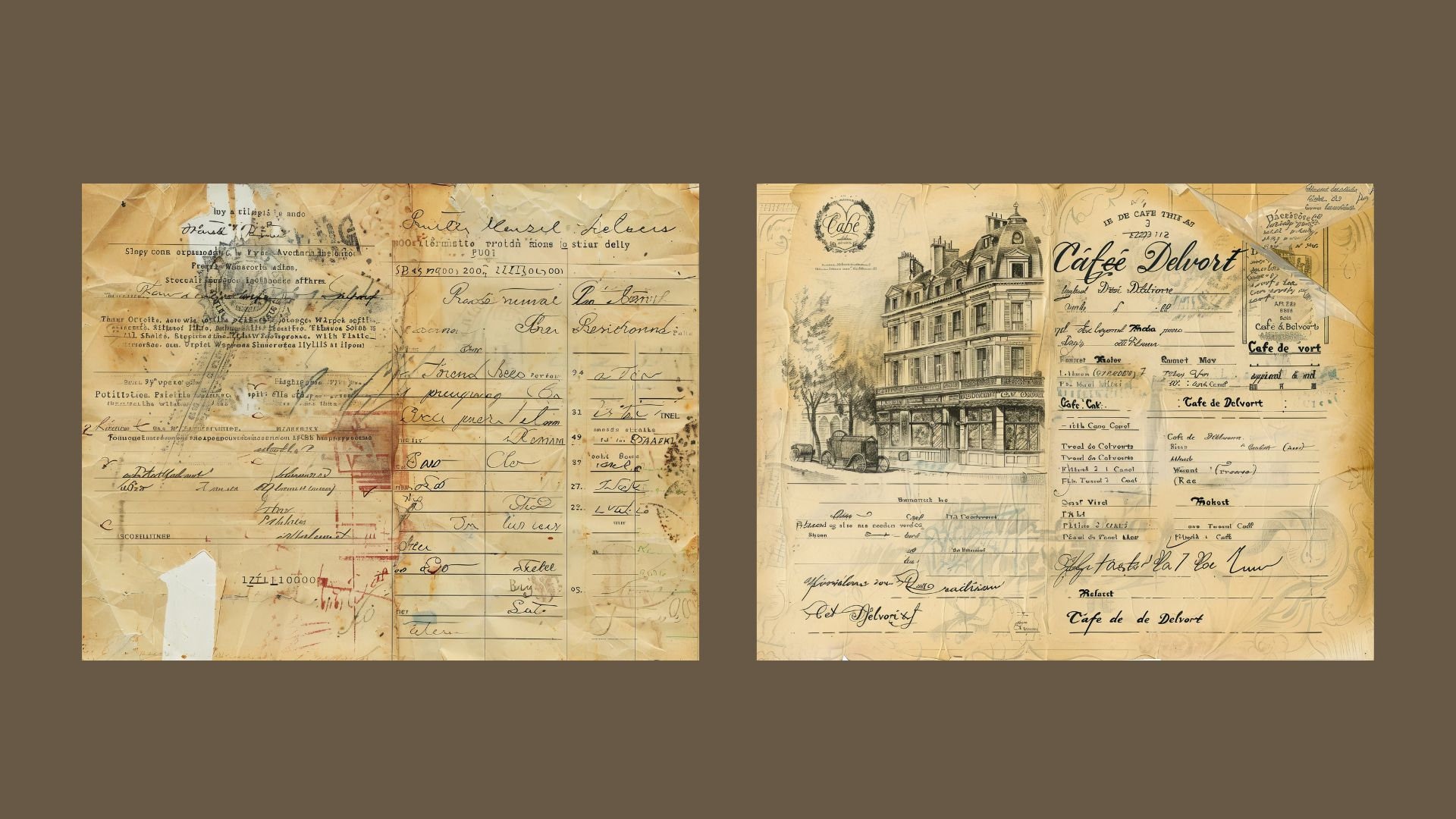 Vintage Bills Junk Journal Kit Rustic Ledger Journal Page Printable ...