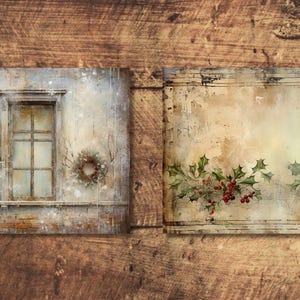 Christmas Junk Journal Kit Winter Village Vintage Ephemera Journal ...