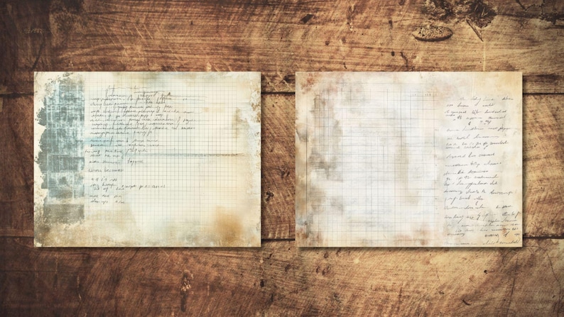 Vintage Ledger Junk Journal Kit Rustic Bills Journal Page Printable ...