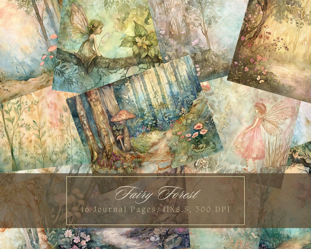 Fairy Forest Junk Journal Kit Magic Woodland Journal Pages Fantasy ...