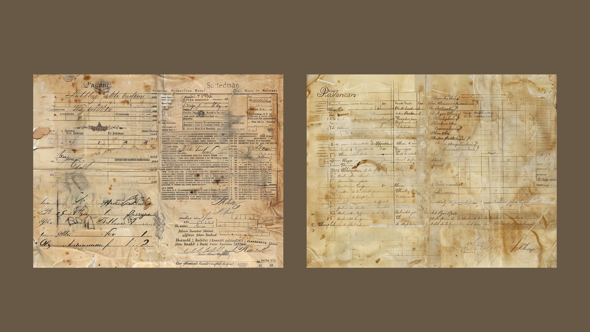 Vintage Bills Junk Journal Kit Rustic Ledger Journal Page Printable ...