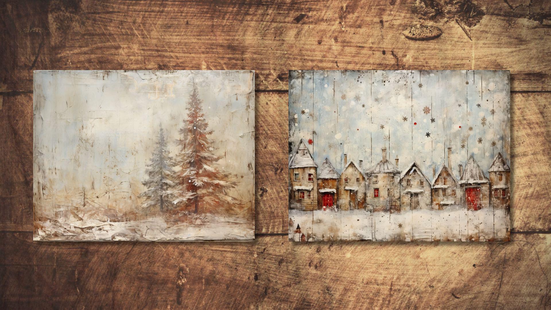 Christmas Junk Journal Kit Winter Village Vintage Ephemera Journal ...